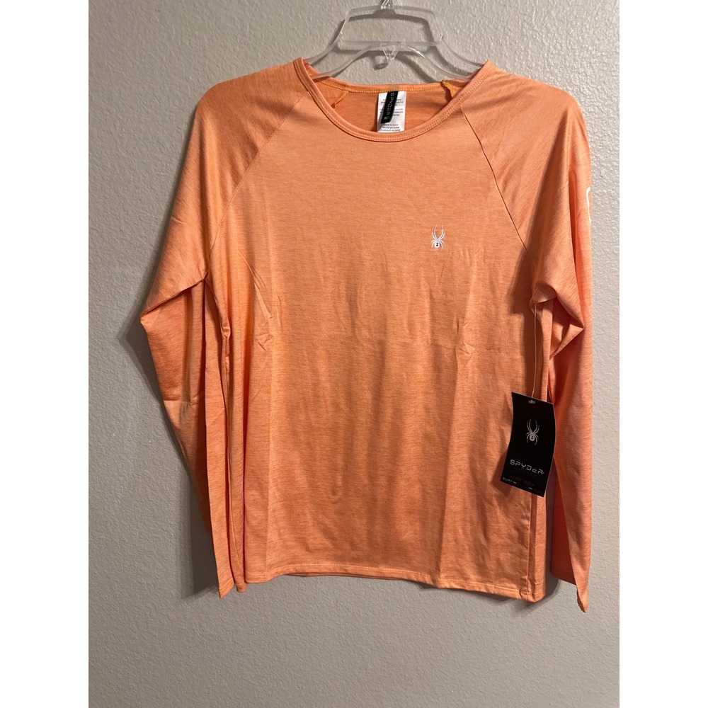 Spyder Swim Shirt Long Sleeve Coral Size L NWT New with Tags‎